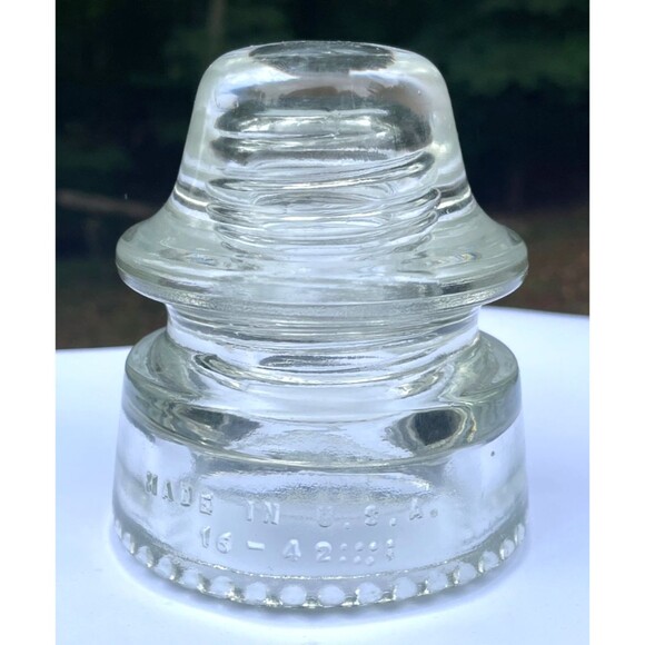 Vintage Hemingray 19 Glass Insulator CD 163 RDP Clear (1950) MINT Condition - Picture 3 of 8